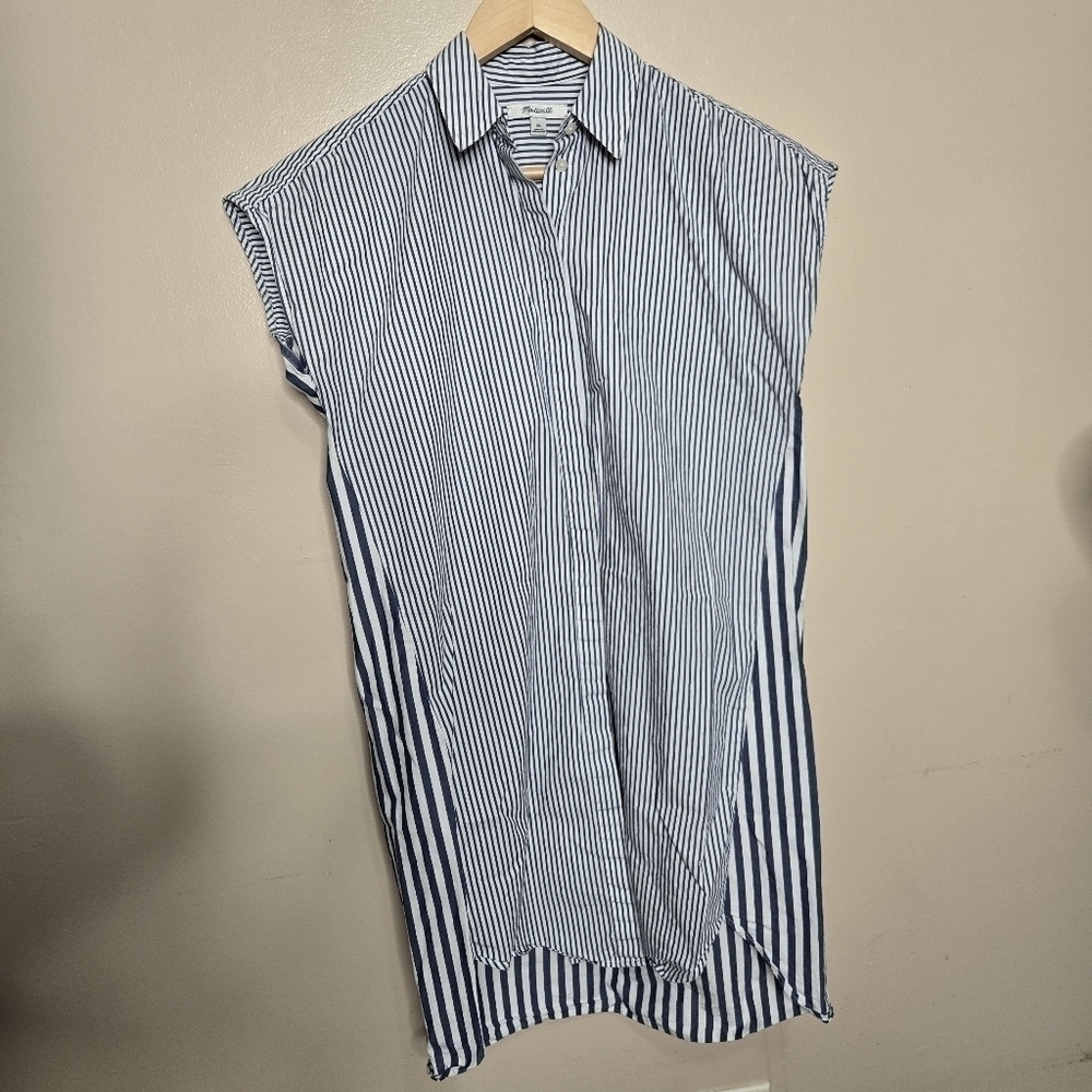 Madewell Buttom Down Striped Shirt Dress